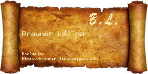 Brauner Léna névjegykártya